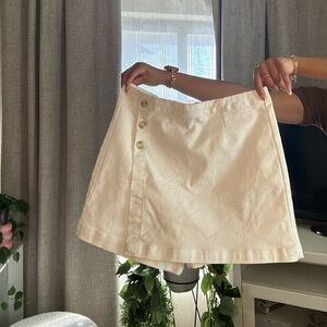 White Stretchy Skort From Curve Appeal Size Medium